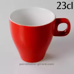 TASSE CAPPUCCINO CLARA ROUGE 23CL DIAMETRE 8.5CM HT 8.5CM /