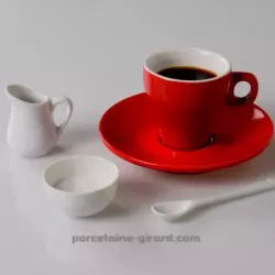 TASSE CAFE CLARA ROUGE 8CL DIAMETRE 6.5 HT 6.5CM  /